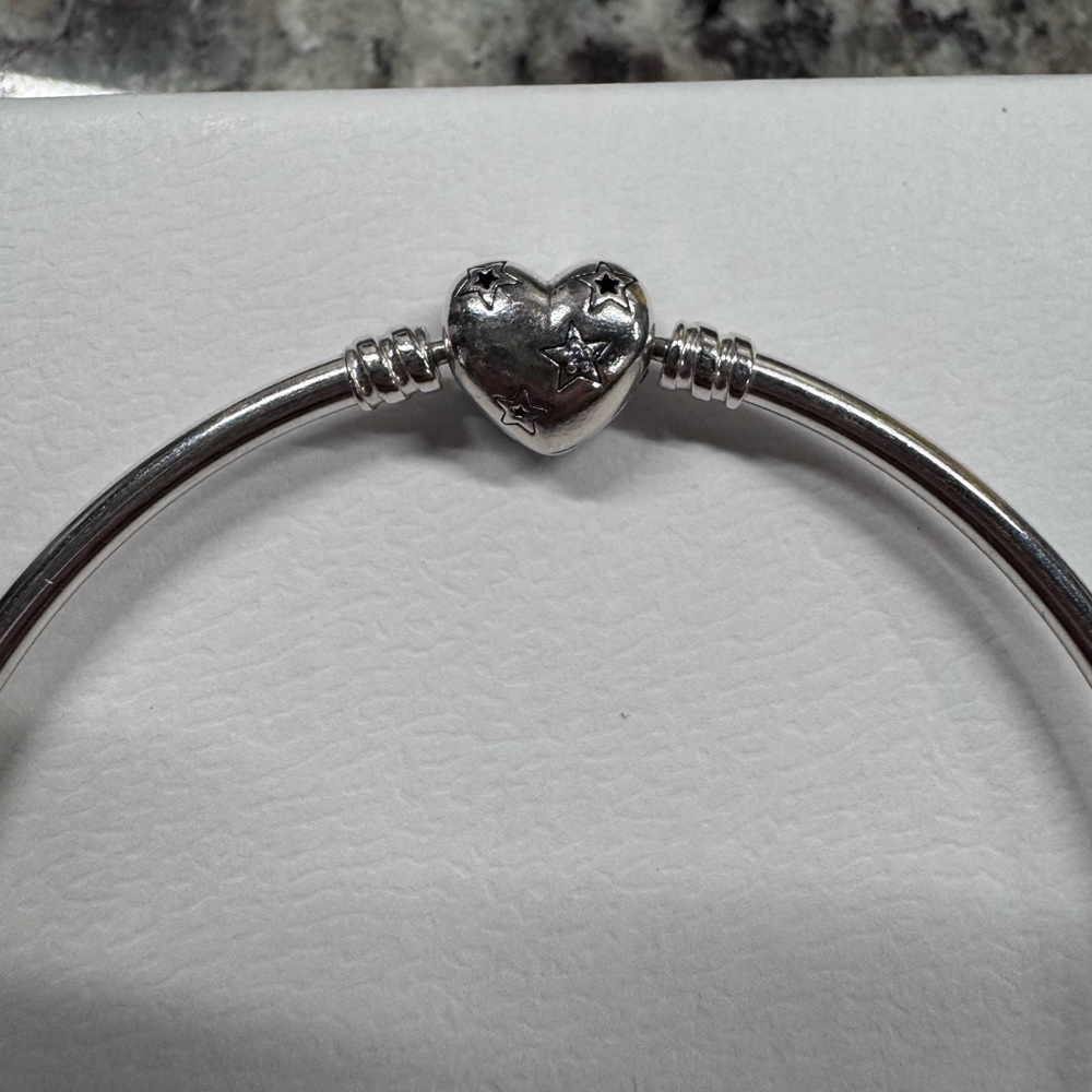 Pandora Celestial Heart Clasp Bangle (Authentic) - Picture 3 of 4